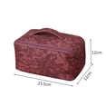 thumbnail image 1 of Bolsa de cosméticos retro de PUbolsa de maquillaje de viaje en relievebolsa de aseo portátil (rosa roja) Ehuebsd cuidado belleza, 1 of 3