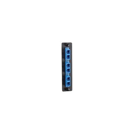 Black Box JPM451C Standard Adapter Panel, Ceramic Sleeves, (3) Duplex SC Pairs, Blue