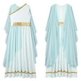thumbnail image 6 of iiniim Girls Sleeveless Gown Tulle Princess Dress Performance Light Blue 16, 6 of 7