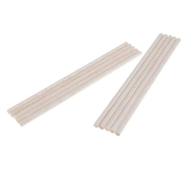 10 Pieces Balsa Wood Round Sticks Wooden Material Round 250mm
