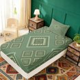 thumbnail image 4 of Erosebridal Aztec Aesthetic Twin Sheet Sets, Green Bedding, 3pcs 1 Flat Sheet, 1 Fitted Sheet and 1 Pillowcase, 4 of 5