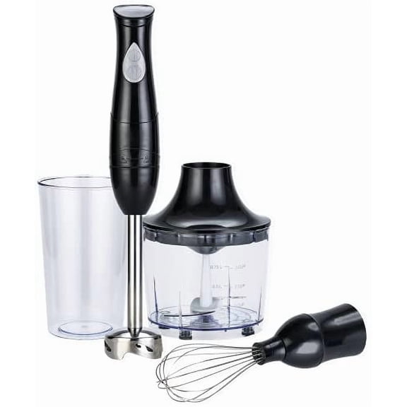 EUROSTAR EH4800BX 2-Speed Hand Blender with Food Chopper & Whisk Attachments, Black