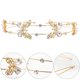 thumbnail image 4 of Diadema elegante con doble banda de diamantes de imitación para mujer para fiestas, 4 of 8