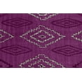 thumbnail image 5 of Casavani Hand Block Printed Purple Cotton Living & Dining Room Carpet Outdoor Patio Rug 9x15 feet, 5 of 7