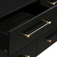 thumbnail image 5 of TOV Furniture Trident Handmade Acacia 6 Drawer Dresser, 28.25" x 12.9" x 5.1", Black, 5 of 9