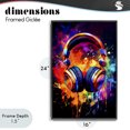 thumbnail image 4 of Stupell Industries Modern Musical Color Pop Splash Black Framed Giclee Art, 16 x 24, by Creative Studio, 4 of 8