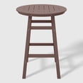 thumbnail image 3 of WestinTrends Malibu 5-Piece HDPE Outdoor Patio Dining Bar Bistro Table Set with Bar Stools, Dark Brown, 3 of 11
