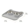 WINDLAND Cat Bowl Tilted Food Bowl AntiVomit Small Dogs Feeding Double