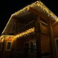 thumbnail image 5 of Decoraciones navideñas Luces de carámbanos de color blanco cálido para exteriores con luces de cortina de color blanco frío de 4 m (ancho) x 0,4-0,6 m (alto) Nochevieja 2025, 5 of 5