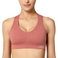 thumbnail image 3 of Yvette High Impact Sports Bras for Women Criss Cross Back Sexy Running Bra Plus Size for Large Bust,Rose Red,5X-Large Plus, 3 of 10