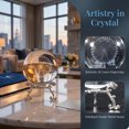 thumbnail image 2 of Unique Bargains Crystal Ball Figurine 3D Glass Paperweight with Base Clear Style A, 2 of 7