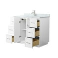 thumbnail image 2 of Elan TK 42" White Single Vanity & White Carrara Marble Top & Nickel Trim, 2 of 5