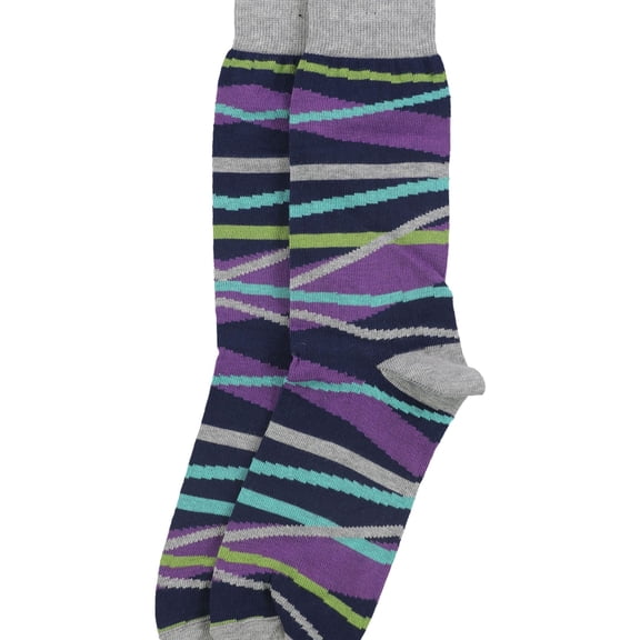 The Men's Store Mens Modern Stripes Dress Socks, Multicoloured, 10-13