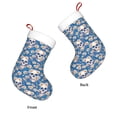 thumbnail image 3 of Balery white Skull daisy in water Pattern Christmas Stockings with Initials, 18" Large Knit Christmas Stocking,Xmas Stocking for Kids, Holiday and Family Stocking, 3 of 7