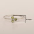 thumbnail image 5 of 2MM Round Shape Peridot 925 Sterling Silver Three Stone Women Wedding Ring, 5 of 7
