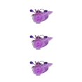 thumbnail image 2 of relayinert Chapeau Fascinant Rétro Élégant Réversible Toutes Saisons Ajustable pour Femmes Fleur Maille Rubans Plumes Fedoras Chapeau Violet Ensemble de 3, 2 of 6