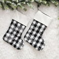 thumbnail image 5 of OAVQHLG3B Personalized Christmas Stockings Large Xmas Stockings Rustic Classic Buffalo Red Black Plaid Plush Faux Fur Cuff for Xmas Family Holiday Party Decor Seasonal Decor, 5 of 5