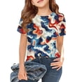 thumbnail image 2 of CCRFTGI American Flag Shirts for Kids Boys Girls Size 10-12 Patriotic 4th Of July Cute Tops Red White and Blue Outfits July 4th Celebration Summer Shirts Festival T-Shirts Light Blue 5-6 Years, 2 of 6