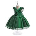 thumbnail image 5 of USNSM (3-10 Years) Girls Fashion Cute Tulle Tutu Flower Girl Birthday Dress Soft Comfy Breathable Long Dresses Green 6 Years, 5 of 5