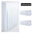thumbnail image 2 of Spandex Table Skirts 2PC Set White 6ft Rectangle Table, Fitted Table Covers for 6 Foot Tables, Elastic Tablecloth for Parties & Events, 2 of 5