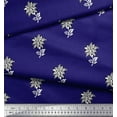 thumbnail image 3 of Soimoi Poly Georgette Fabric Leaves & Floral Block Decor Fabric Printed Yard 52 Inch Wide, 3 of 3
