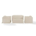 thumbnail image 3 of Crosley Furniture 4 Piece Patio Vinyl Loveseat Cover Set in Tan, 3 of 4