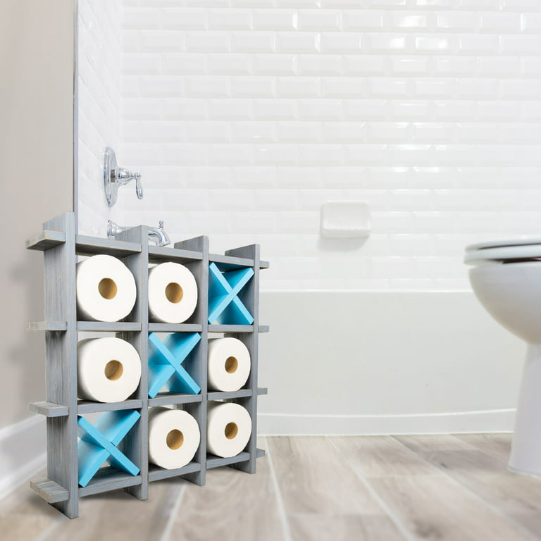 Wooden Toilet Paper Holders,Red Oak Wood Toilet Roll Holder with Shelf, Toilet Paper Holder for Bathroom, Wall Mounted Toilet Paper Roll Holder