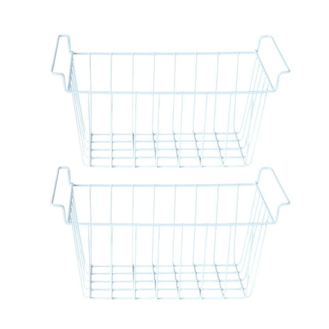 2x Organizador de congelador, despensa, práctico estante de almacenamiento profundo, cesta de alambre, cesta para refrigerador, para comprar botellas 39 cm x 245 cm x 20 cm