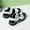 White, variant on Boys' Black Sandals - Athletic Sport Sandals with Adjustable Ankle & Toe Buckle Straps, Cushioned Comfort for Playground, Outdoor, Casual Wear,Size 27