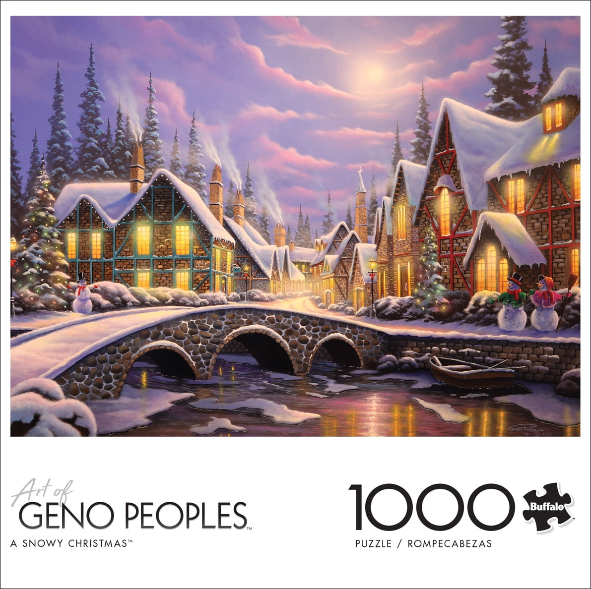 Buffalo Games Art of Geno Peoples - A Snowy Christmas 1000 Pieces Jigsaw Puzzle