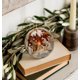 thumbnail image 2 of Adorno navideño de vitral para árbol de Navidad | Recuerdo redondo de cerámica para el árbol o para exhibir en el hogar | Cinta dorada para colgar | Decoración festiva para interiores, 2 of 5