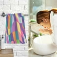 thumbnail image 7 of Yayeee 100% Cotton Hand Towels for Bathroom 16" x 28" Soft Absorbent Kitchen Towel, Colorful Wavy Pattern, 7 of 7