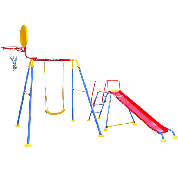 Columpio para niños Enerplay Sevilla Plus 3 EN 1 con Resbaladilla y Canasta