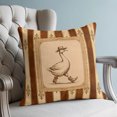 thumbnail image 4 of Western Ducks Pillow Covers 24x24 Set of 2, Farmhouse Modern Rustic Red Brown Stripe Throw Pillow Covers Decorative Couch Cushion Cover, Microfiber Soft Pillowcases for Bedroom Living Room Sofa, 4 of 9