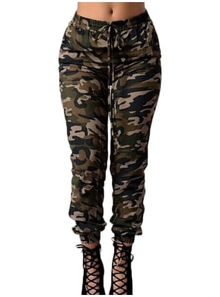 CenturyX Women's Cargo Jogger Pants, Hip Hop Joggers Sweatpants Drawstring  Casual Loose Wide Leg Pants with Multi-Pocket Khaki L