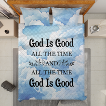 Lotusprinthandmade Inspirational Christian God Is Good Quilt Bedding Set (White Binding) 5 Sizes (Made in Vietnam) (60x70), Christian-Themed Quilt Bedding, Faith-Based Quilt Bedding Set