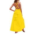 thumbnail image 2 of Warop Women's Backless Halter Neck Maxi Dress Sleeveless Tie Flowy Beach Vacation Dress Summer Trendy Solid Color Clothes, 2 of 9