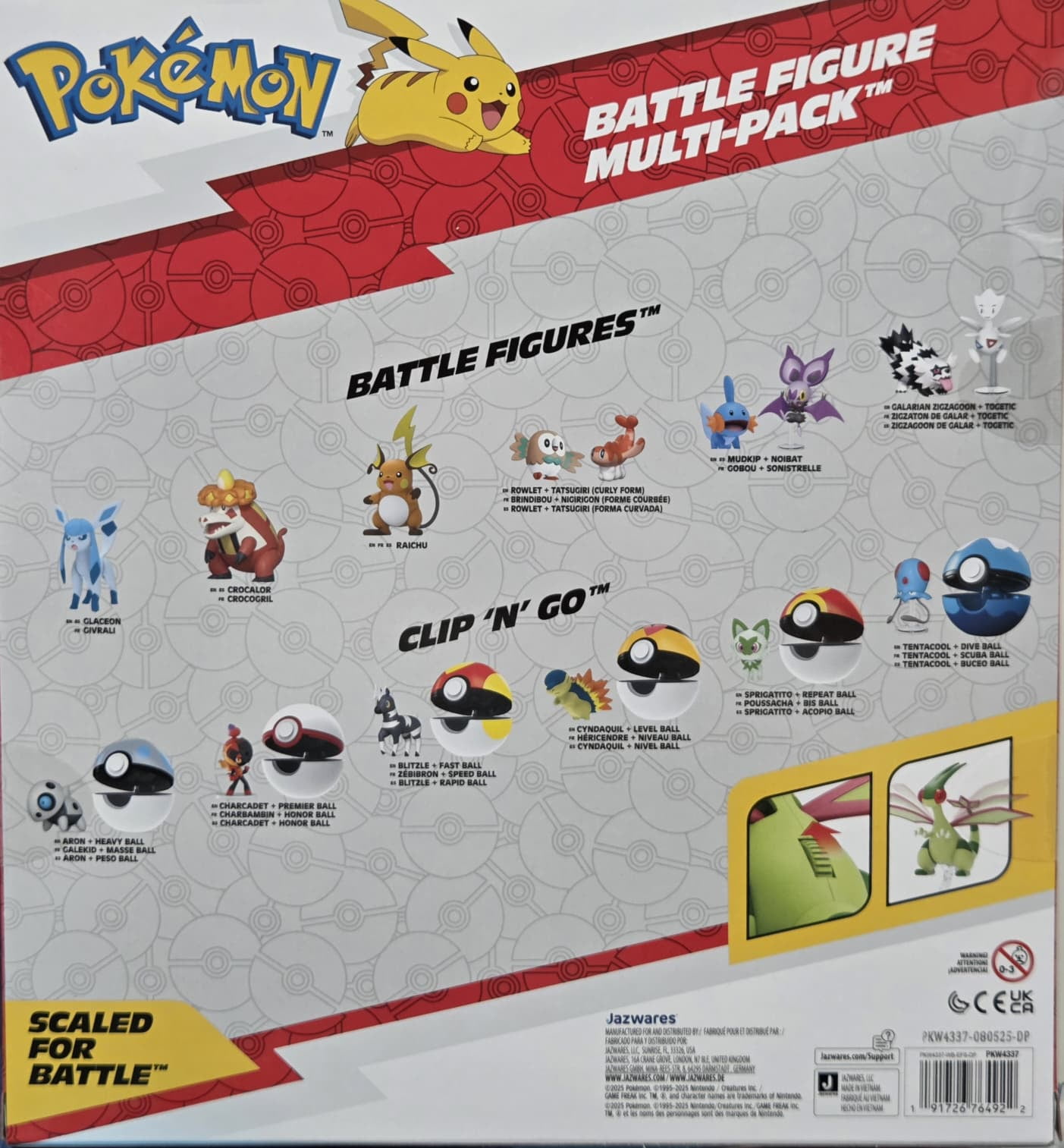 Pokemon Battle Figure Multi-Pack Deluxe Action Figure Set, 10-Pack with Pikachu, Charmander, Squirtle & Flygon
