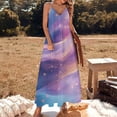 thumbnail image 2 of Purple Blue And Gold Wave Sleeveless Dress Women's Luxury Party Dress Birthday Dresses for Women, 2 of 7