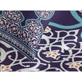 thumbnail image 3 of Ambesonne Moroccan Quilted Bedspread Set 3 Pcs, Oriental Design, Queen Size, Teal Royal Blue, 3 of 4