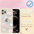 thumbnail image 4 of Compatible with iPhone 11 Pro Case Cute Cartoon Floral Bear with Transparent Bear Bracelet Chain Design for Women Girls Kawaii Slim Soft TPU Transparent case for iPhone 11 Pro-Yellow, 4 of 13