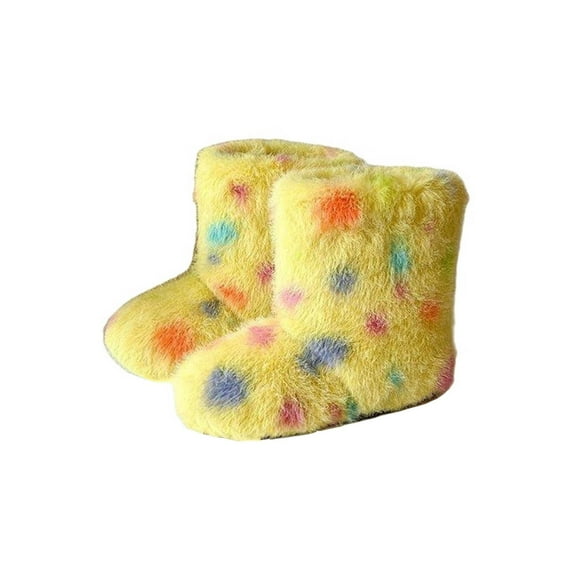 Owordtank ur Boots for Women Winter Fluffy Furry Boots for Girls Flat Heel Snow Boots