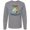 AC-Heather Grey, variant on Inktastic Happy Hanukkah Dreidel and Laurels Long Sleeve T-Shirt