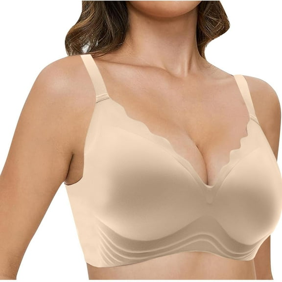 cfhntfmh Wireless Bras for Women Support Adjustable Bras Seamless No Underwire Breathable Stretch Bralette