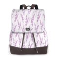 thumbnail image 1 of Easygdp Lavender Flowers Mochila de Cuero para Mujeres, Bolso de Hombro, Bolsos de Mano de Moda para Trabajo y Viajes, 1 of 4