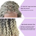 thumbnail image 3 of Lyricalhair Box Braided Wig for Black Women 18" Hand Braids Lace Front with Baby Hair Wigs Micro Twist Cornrow Braid Synthetic Hairpiece, 3 of 5