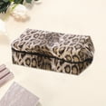 thumbnail image 3 of Unique Bargains 1 Pc Rectangular Leopard Makeup Bag Dark Coffee Color PU, 3 of 4