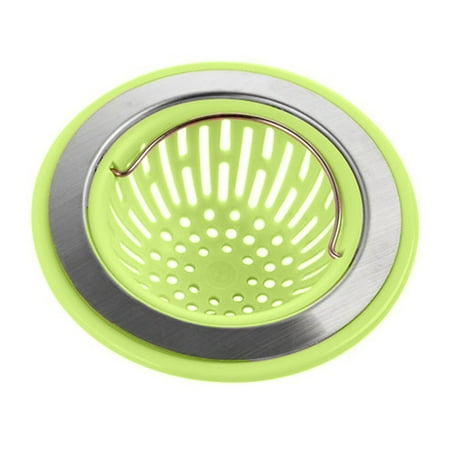 

Farfi Kitchen Bathroom Sink Sewer Filter Basket Floor Drain Stopper Strainer Tool (Green)