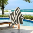 thumbnail image 3 of Yayeee Kids Hooded Towels Toddler Soft Absorbent Beach Bathing Wrap 50" x 23.5", Black Lines, 3 of 5