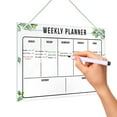 thumbnail image 6 of Weekly Planner Hanging Clear Dry Erase Board,Acrylic Planning Board Office Message Board,Reusable Week Calendar with Hook and Hanging String for Home Office, 6 of 8